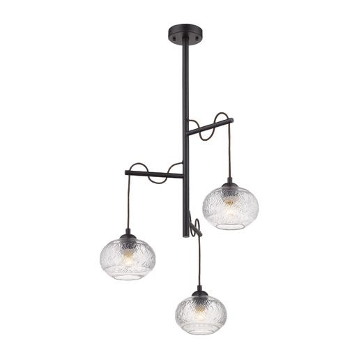 Lámpara de suspender DIADEM III - 3 luces E27 - Acabado negro 2 Lámpara de suspender DIADEM III - 3 luces E27 - Acabado negro - Imagen 2