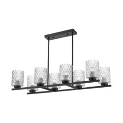 Lámpara de suspender BERENICES V - 8 luces E27 - Acabado negro