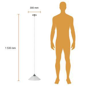 Lámpara de suspender BAMIRA - 1 luz E27 - Acabado cristal opalino 3 Lámpara de suspender BAMIRA - 1 luz E27 - Acabado cristal opalino - Imagen 3