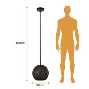Lámpara de suspender RIGIL - 1 luz E27 - Acabado negro 4 Lámpara de suspender RIGIL - 1 luz E27 - Acabado negro - Imagen 4