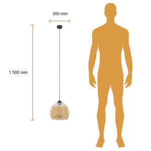 Lámpara de suspender ATENEA - 1 luz E27 - Acabado cristal ámbar 3 Lámpara de suspender ATENEA - 1 luz E27 - Acabado cristal ámbar - Imagen 3