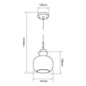 Lámpara de suspender MINERVA - 1 luz E27 - Acabado cristal ámbar 3 Lámpara de suspender MINERVA - 1 luz E27 - Acabado cristal ámbar - Imagen 3