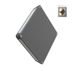 Lámpara de pared exterior - LED Integrado - 14.5W - Luz cálida - Acabado gris