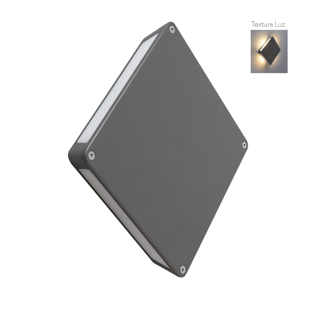 Lámpara de pared exterior - LED Integrado - 14.5W - Luz cálida - Acabado gris 1 Lámpara de pared exterior - LED Integrado - 14.5W - Luz cálida - Acabado gris