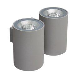 Lámpara de pared exterior - LED Integrado - 24W - Luz cálida - Acabado satinado