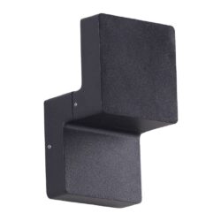 Lámpara de pared exterior - LED Integrado - 6W - Luz cálida - Acabado negro