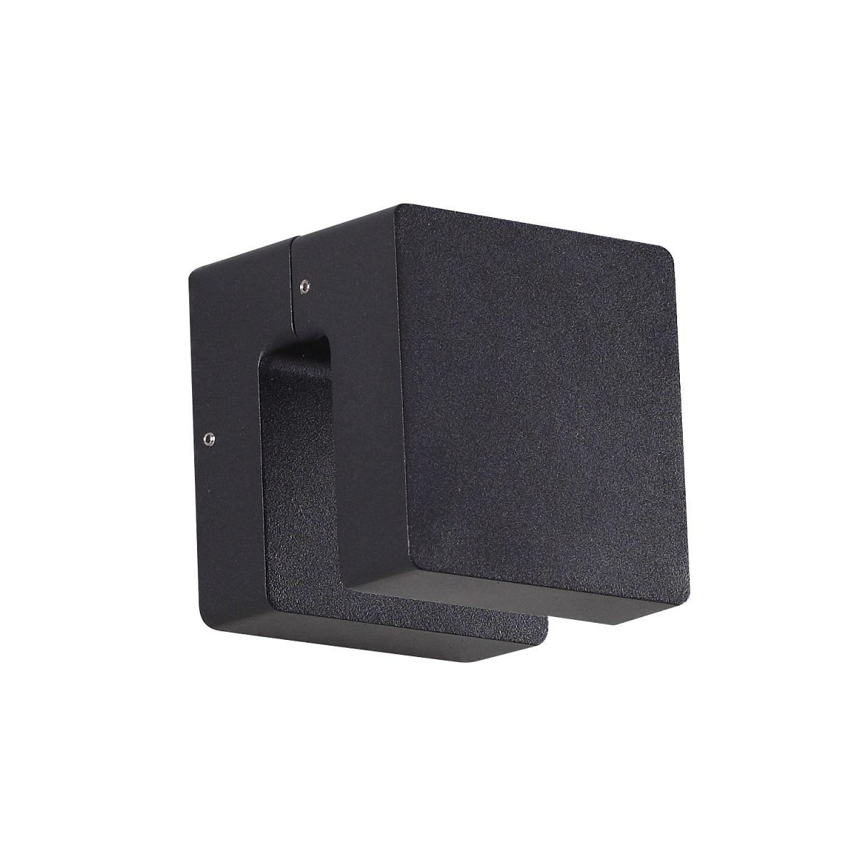 Lámpara de pared exterior - LED Integrado - 6W - Luz cálida - Acabado negro 1 Lámpara de pared exterior - LED Integrado - 6W - Luz cálida - Acabado negro