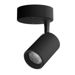 Reflector de sobreponer dirigible LED - 7W - Acabado negro - Luz cálida