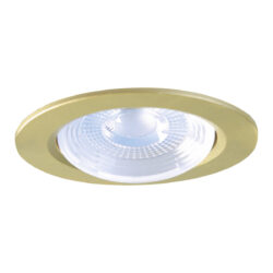 Ojo de buey empotrable LED - 7W - Acabado dorado - Luz cálida