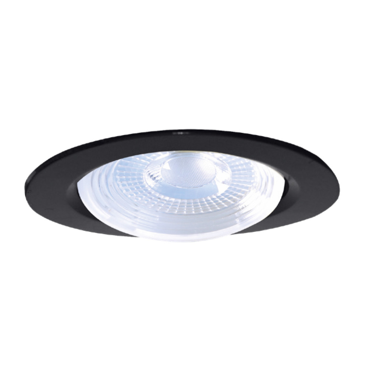 Ojo de buey empotrable LED - 7W - Acabado negro - Luz cálida 1 Ojo de buey empotrable LED - 7W - Acabado negro - Luz cálida