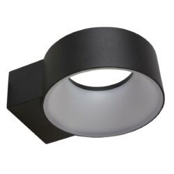 Lámpara de pared exterior - LED Integrado - 8W - Luz cálida - Acabado negro