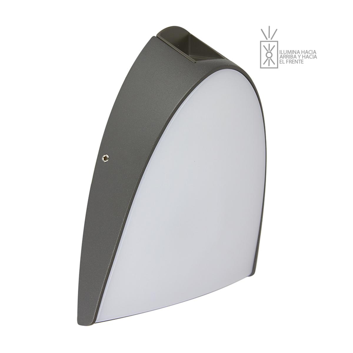 Lámpara de pared exterior - LED Integrado - 16W - Luz cálida - Acabado gris 1 Lámpara de pared exterior - LED Integrado - 16W - Luz cálida - Acabado gris