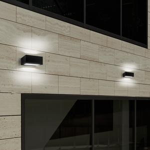 Lámpara de pared exterior - LED Integrado - 20W - Luz templada - Acabado negro 2 Lámpara de pared exterior - LED Integrado - 20W - Luz templada - Acabado negro - Imagen 2