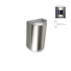 Lámpara de pared exterior - LED Integrado - 14.5W - Luz cálida - Acabado cromado