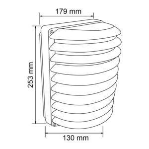 Lámpara de pared exterior - Para 1 luz E27 - Acabado satinado 6 Lámpara de pared exterior - Para 1 luz E27 - Acabado satinado - Imagen 6