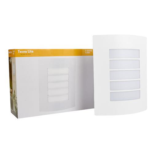 Lámpara de pared exterior - Para 1 luz E27 - Acabado blanco 6 Lámpara de pared exterior - Para 1 luz E27 - Acabado blanco - Imagen 6