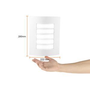 Lámpara de pared exterior - Para 1 luz E27 - Acabado blanco 5 Lámpara de pared exterior - Para 1 luz E27 - Acabado blanco - Imagen 5