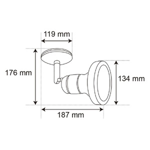 Reflector dirigible de sobreponer - para 1 PAR38 - Acabado blanco 5 Reflector dirigible de sobreponer - para 1 PAR38 - Acabado blanco - Imagen 5