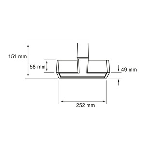 Luminaria en T para sistema Vector ON/OFF - 12W - Luz cálida 3 Luminaria en T para sistema Vector ON/OFF - 12W - Luz cálida - Imagen 3