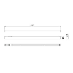 Luminaria lineal sistema Vector ON/OFF - 38W - luz neutra 5 Luminaria lineal sistema Vector ON/OFF - 38W - luz neutra - Imagen 5
