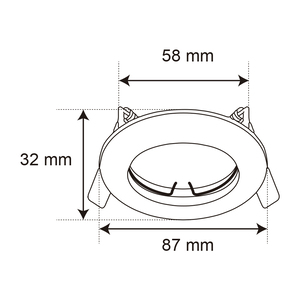 Ojo de buey - para 1 lámpara GX5.3 - Fijo 4 Ojo de buey - para 1 lámpara GX5.3 - Fijo - Imagen 4