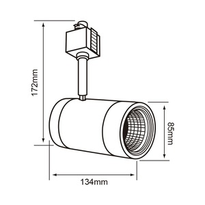 Lámpara de riel con LED integrado - 14.5W - Acabado blanco - Luz cálida 5 Lámpara de riel con LED integrado - 14.5W - Acabado blanco - Luz cálida - Imagen 5