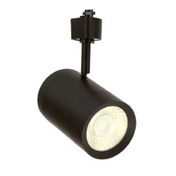 Lámpara de riel con LED integrado - 14.5W - Acabado negro - Luz cálida