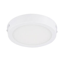 Plafón LED de sobreponer - 12W - Acabado blanco - Luz fría
