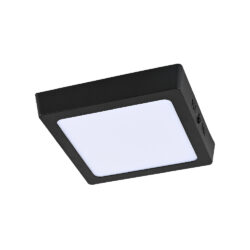 Plafón LED de sobreponer - 12W - Acabado negro - Luz fría