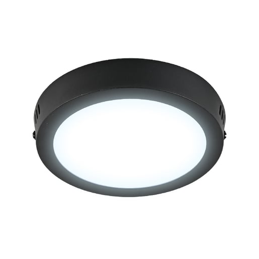 Plafón LED de sobreponer - 12W - Acabado negro - Luz fría 2 Plafón LED de sobreponer - 12W - Acabado negro - Luz fría - Imagen 2