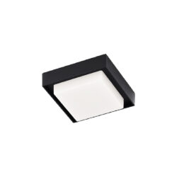 Plafón LED de sobreponer - 15W - Acabado negro - Luz cálida