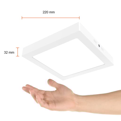 Plafón LED de sobreponer - 18W - Acabado blanco - Luz cálida 4 Plafón LED de sobreponer - 18W - Acabado blanco - Luz cálida - Imagen 4