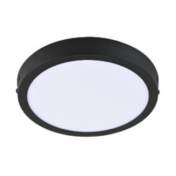 Plafón LED de sobreponer - 18W - Acabado negro - Luz cálida