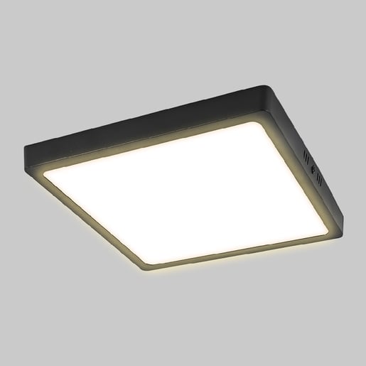 Plafón LED de sobreponer - 24W - Acabado negro - Luz cálida 2 Plafón LED de sobreponer - 24W - Acabado negro - Luz cálida - Imagen 2