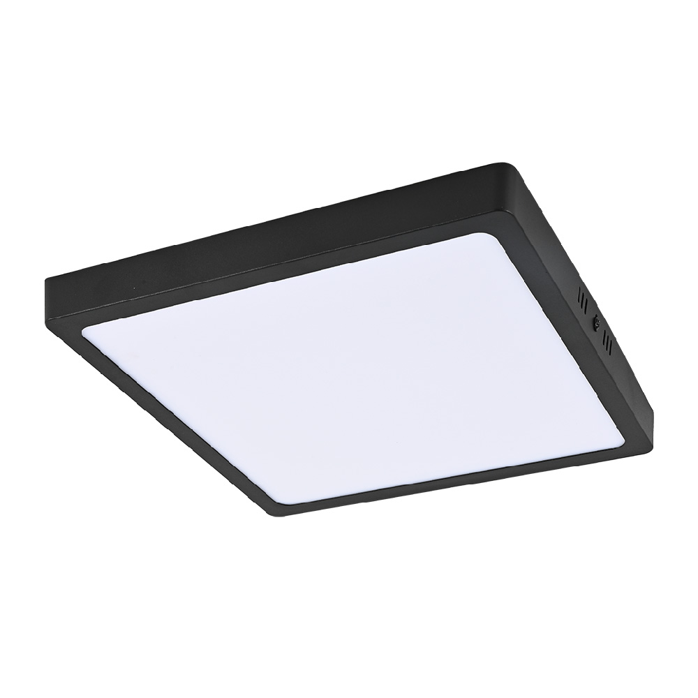 Plafón LED de sobreponer - 24W - Acabado negro - Luz cálida 1 Plafón LED de sobreponer - 24W - Acabado negro - Luz cálida
