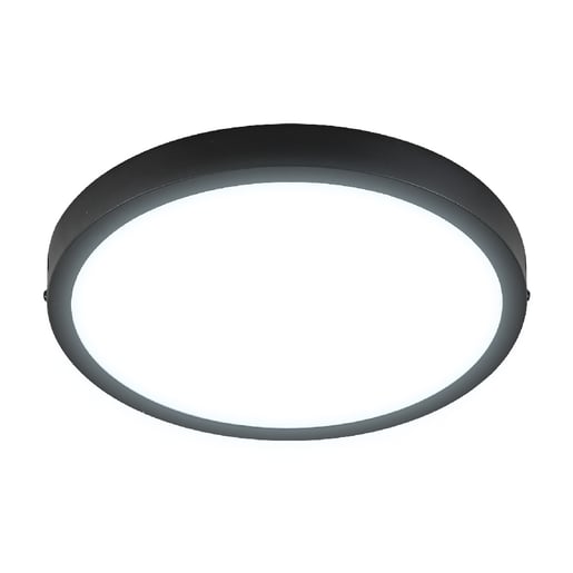 Plafón LED de sobreponer - 24W - Acabado negro - Luz fría 2 Plafón LED de sobreponer - 24W - Acabado negro - Luz fría - Imagen 2