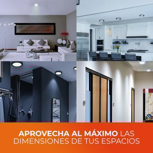 Plafón LED de sobreponer - 24W - Acabado negro - Luz fría 4 Plafón LED de sobreponer - 24W - Acabado negro - Luz fría - Imagen 4