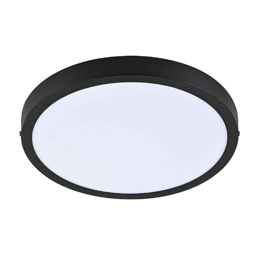 Plafón LED de sobreponer - 24W - Acabado negro - Luz fría 1 Plafón LED de sobreponer - 24W - Acabado negro - Luz fría