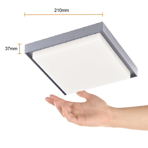 Plafón LED de sobreponer - 35W - Acabado gris - Luz cálida 4 Plafón LED de sobreponer - 35W - Acabado gris - Luz cálida - Imagen 4