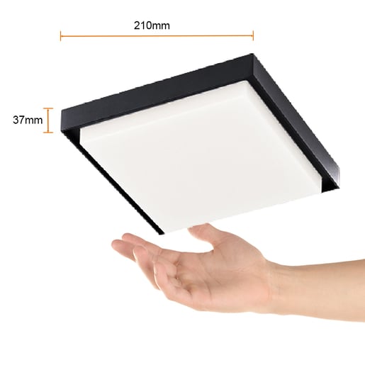 Plafón LED de sobreponer - 35W - Acabado negro - Luz cálida 4 Plafón LED de sobreponer - 35W - Acabado negro - Luz cálida - Imagen 4