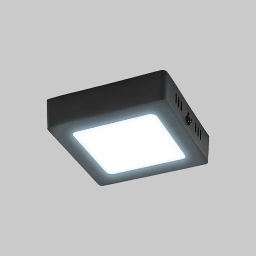 Plafón LED de sobreponer - 6W - Acabado negro - Luz fría 2 Plafón LED de sobreponer - 6W - Acabado negro - Luz fría - Imagen 2