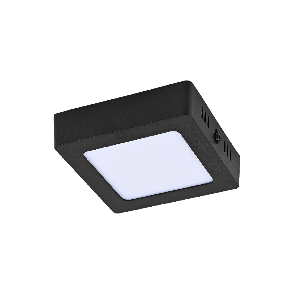 Plafón LED de sobreponer - 6W - Acabado negro - Luz fría 1 Plafón LED de sobreponer - 6W - Acabado negro - Luz fría