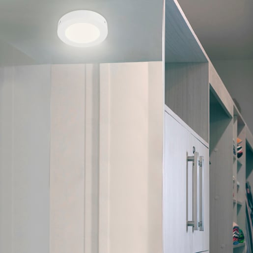 Plafón LED de sobreponer - 6W - Acabado blanco - Luz cálida 3 Plafón LED de sobreponer - 6W - Acabado blanco - Luz cálida - Imagen 3