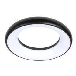 Plafón LED de sobreponer - 25W - Acabado negro - Luz cálida