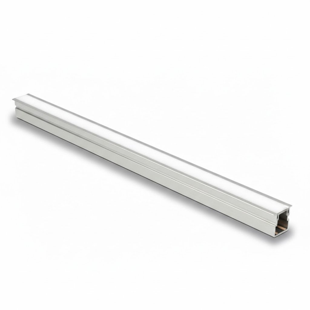 Perfil para cinta LED - Para interior - Aluminio - De Empotrar - Lente satinado 2 Perfil para cinta LED - Para interior - Aluminio - De Empotrar - Lente satinado - Imagen 2