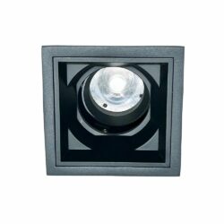 Ojo de buey - 89x89mm – Para 1 lámpara GU10 o módulo – Ajustable