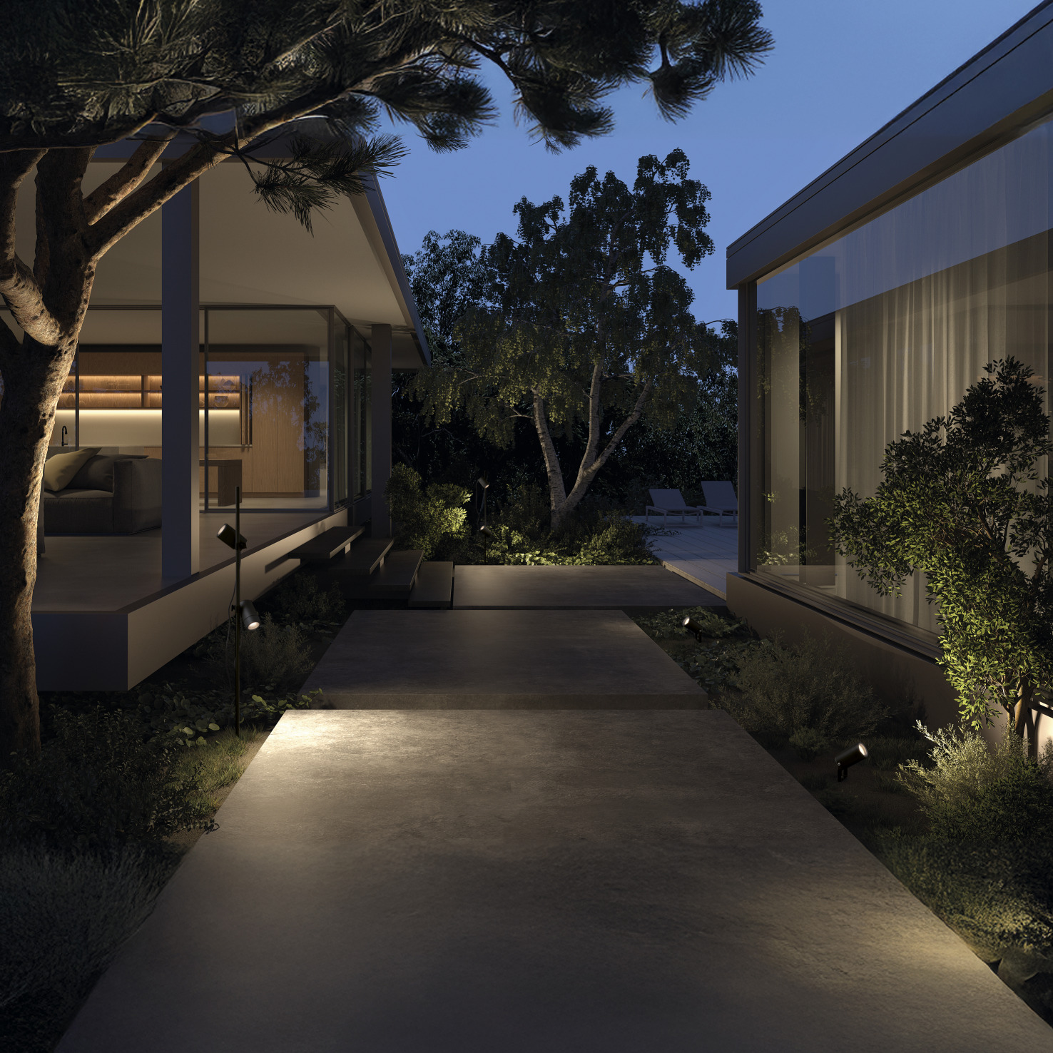 Reflector de exterior con estaca - Para 1 luz GU10 - acabado negro 3 Reflector de exterior con estaca - Para 1 luz GU10 - acabado negro - Imagen 3