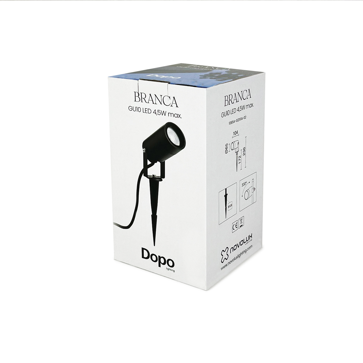 Reflector de exterior con estaca - Para 1 luz GU10 - acabado negro 2 Reflector de exterior con estaca - Para 1 luz GU10 - acabado negro - Imagen 2