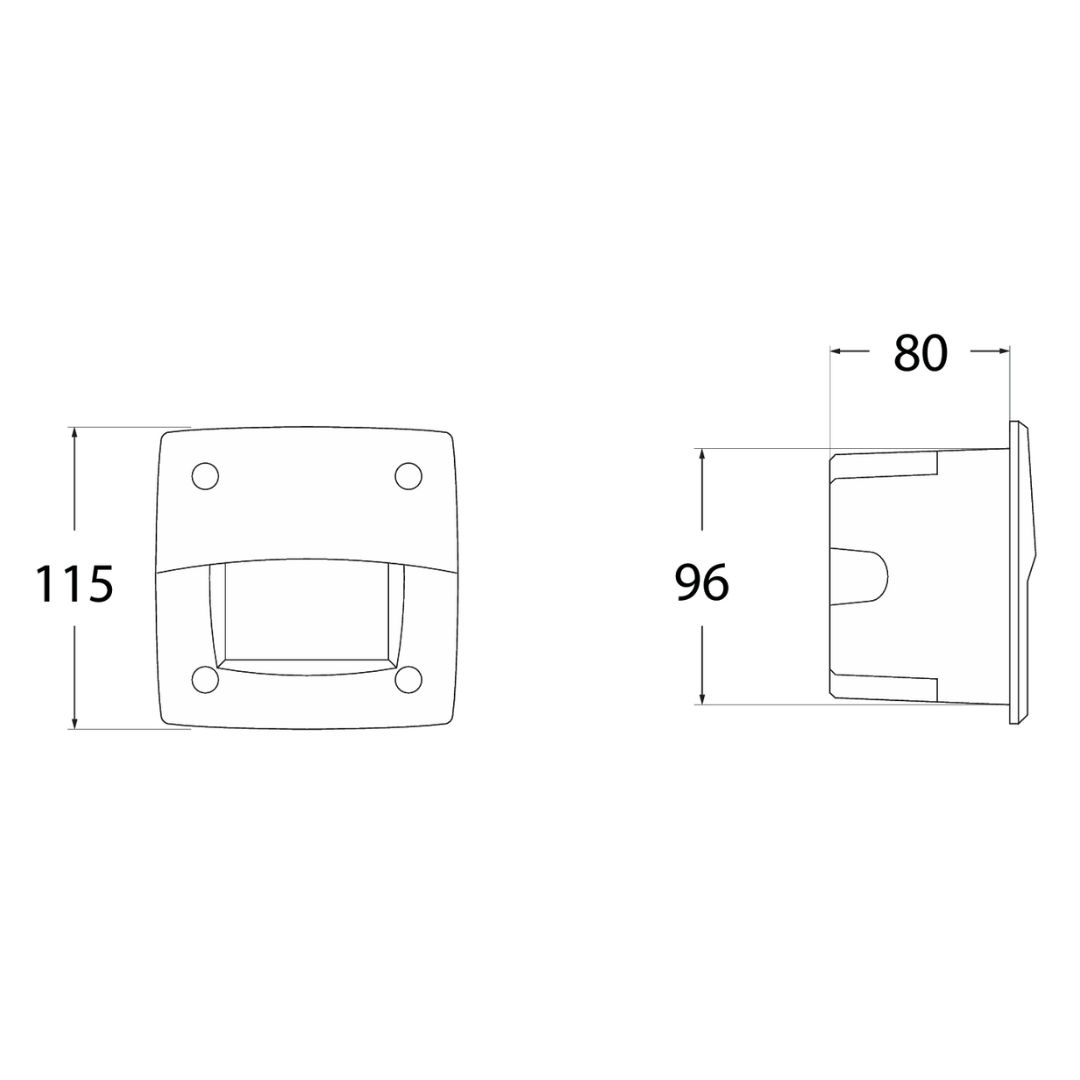 Lámpara para empotrar en pared de exterior – Con 1 luz GX53 – Kelvin seleccionable - Acabado negro 4 Lámpara para empotrar en pared de exterior – Con 1 luz GX53 – Kelvin seleccionable - Acabado negro - Imagen 4