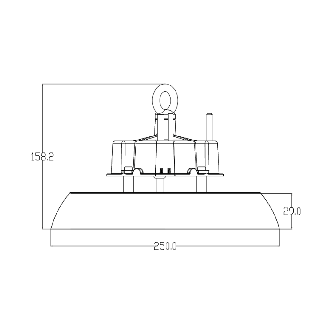 Lámpara industrial UFO - LED integrado - 100W - Luz blanco frío 3 Lámpara industrial UFO - LED integrado - 100W - Luz blanco frío - Imagen 3